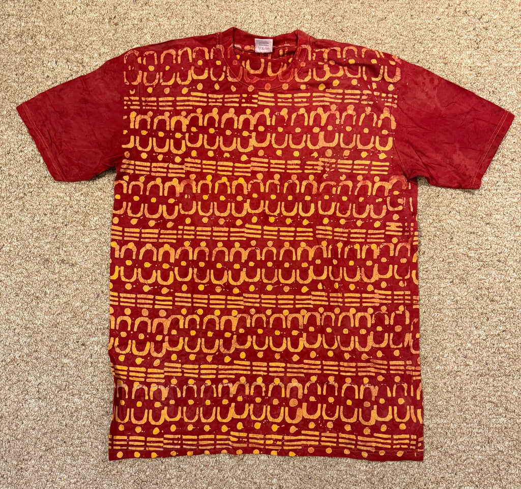 Adire Round Neck Batik Polo