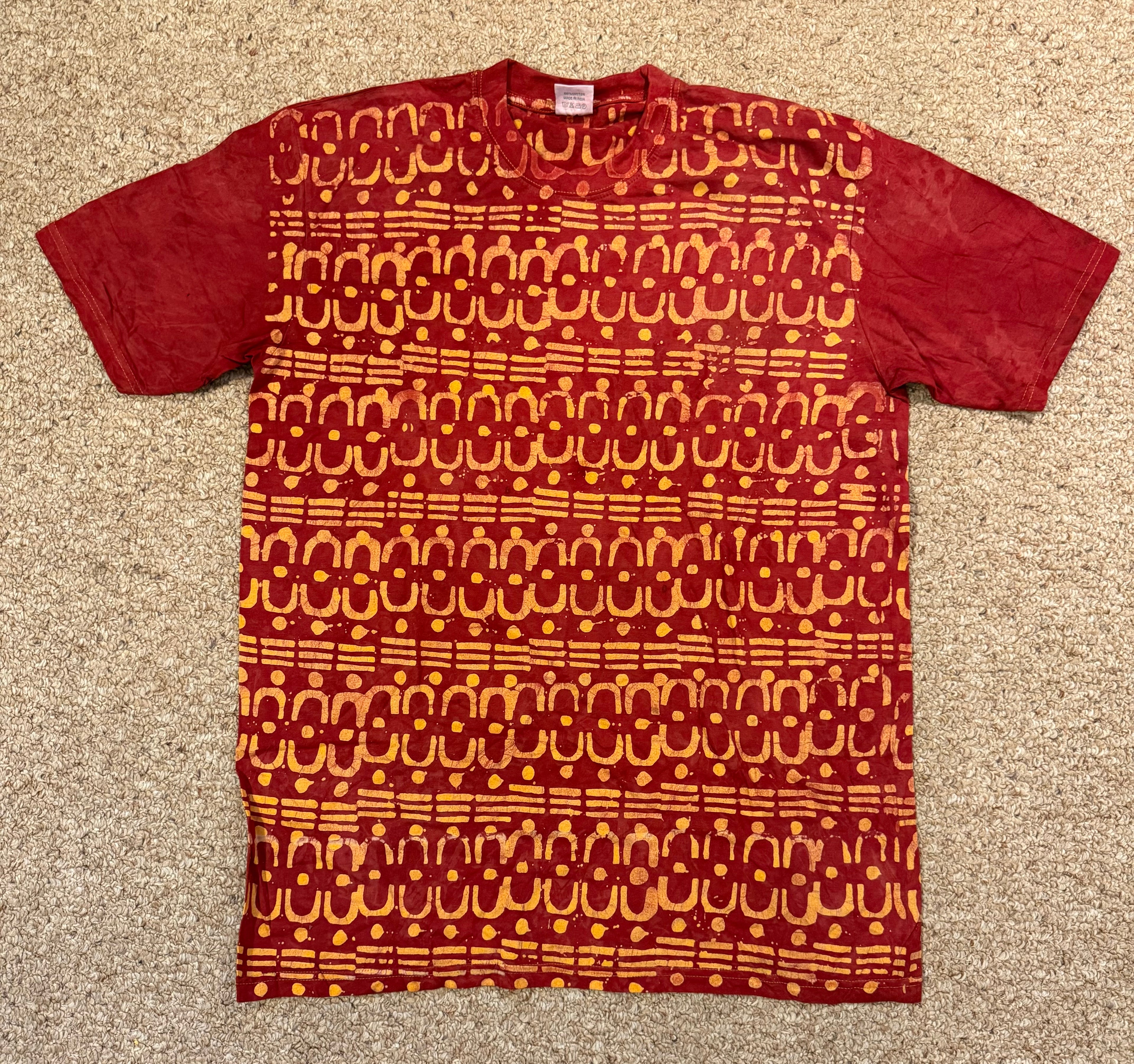 Adire Round Neck Batik Polo