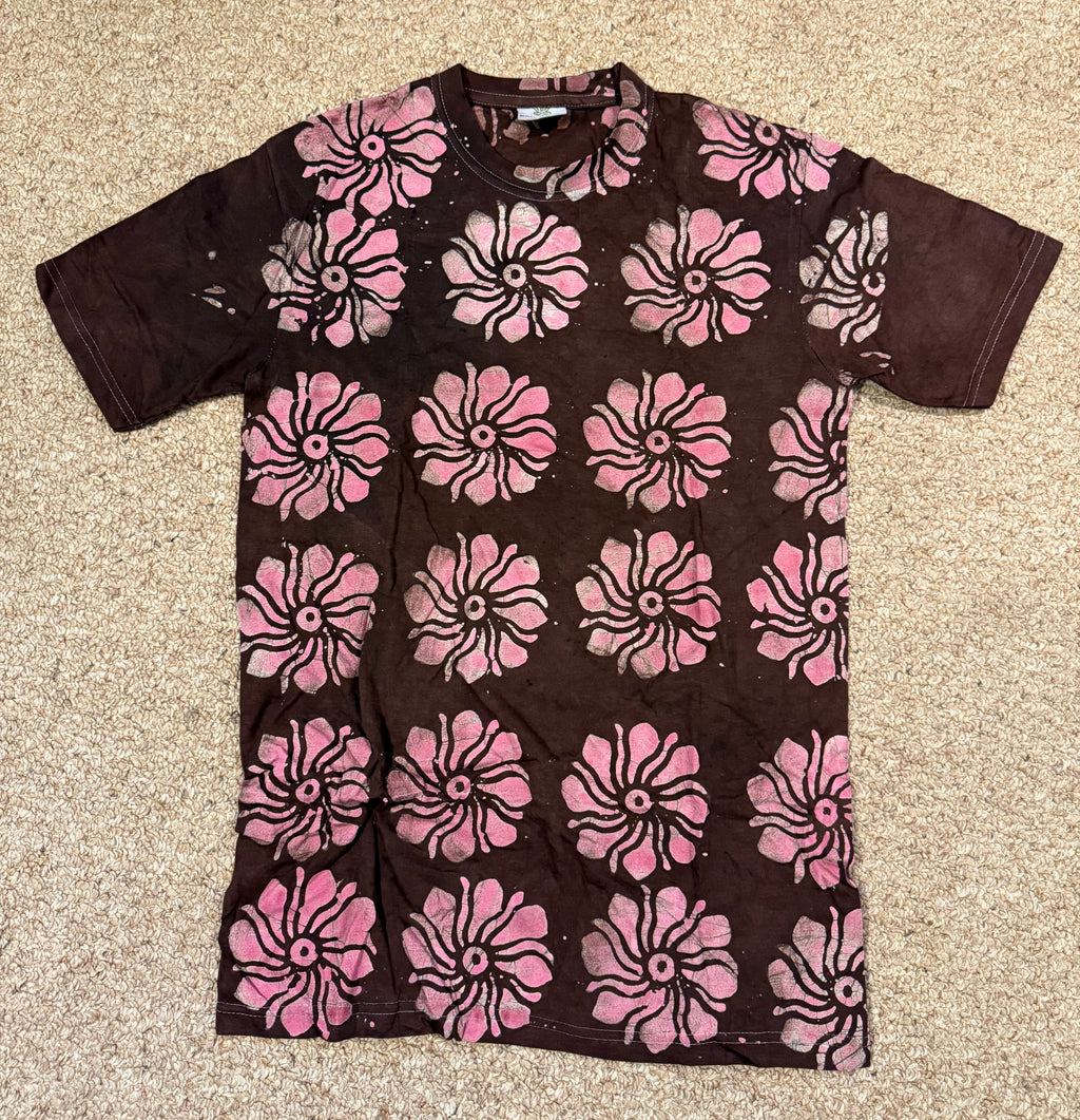 Adire Round Neck Batik Polo