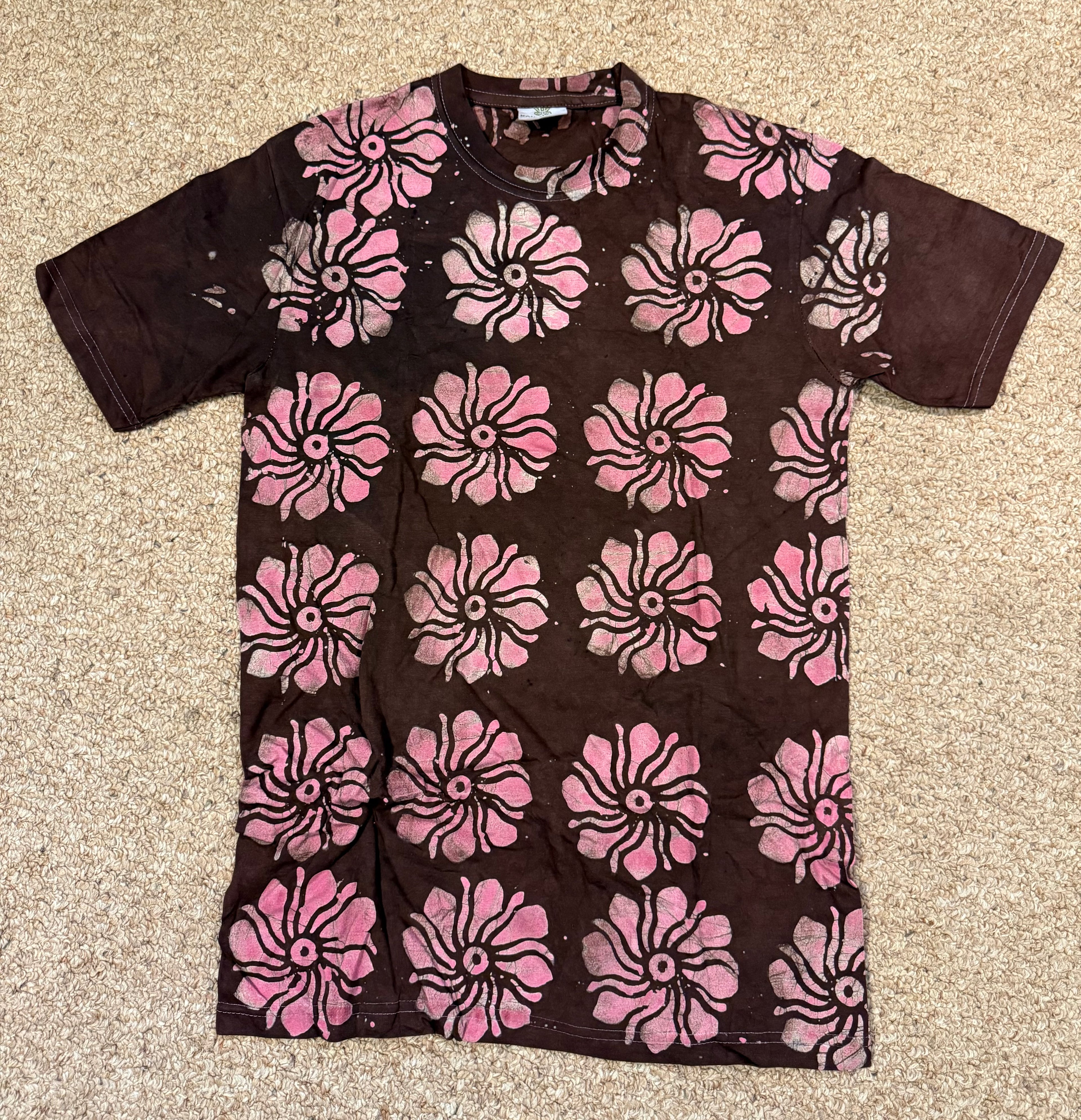 Adire Round Neck Batik Polo