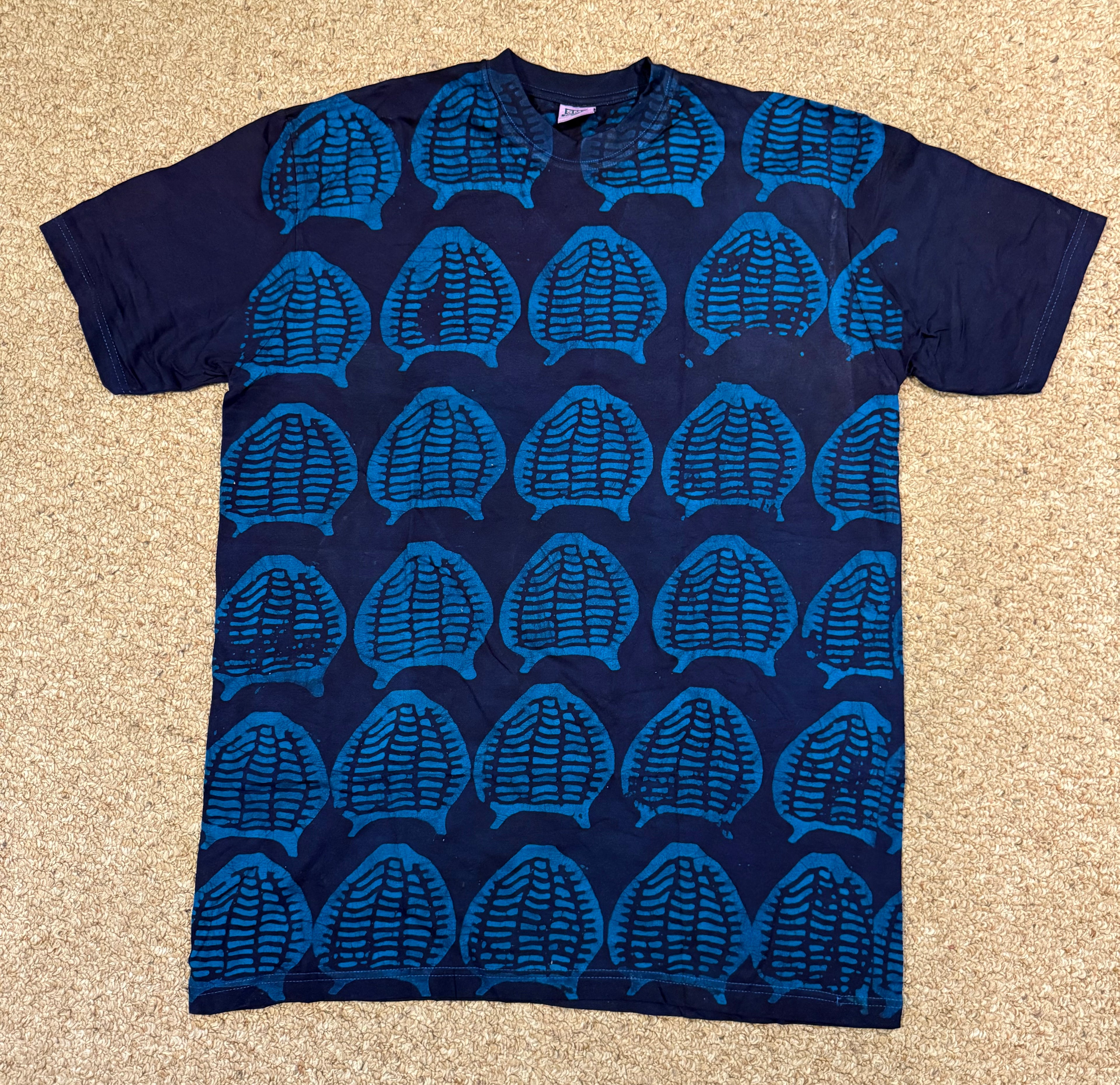 Adire Round Neck Batik Polo