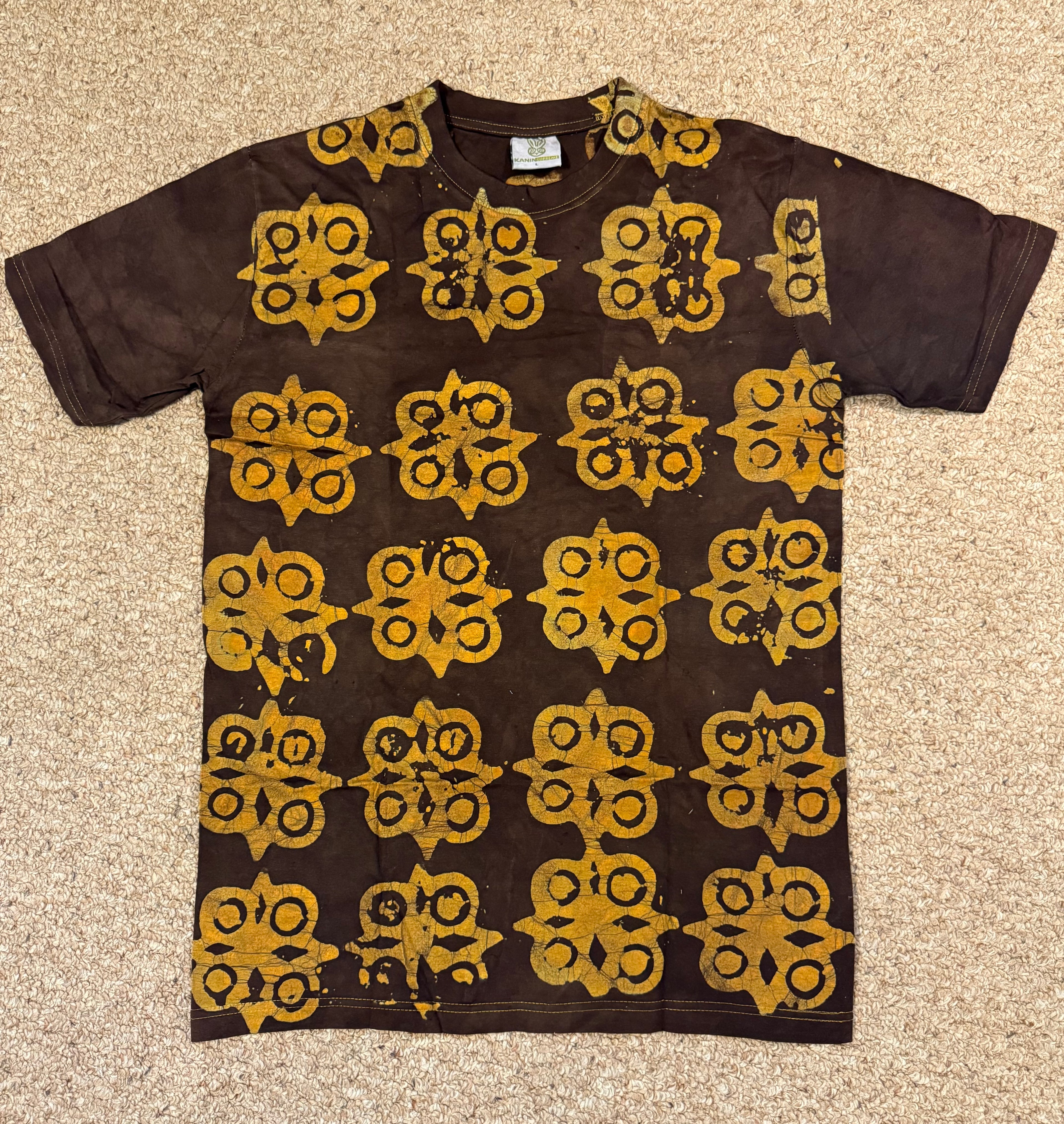 Adire Round Neck Batik Polo