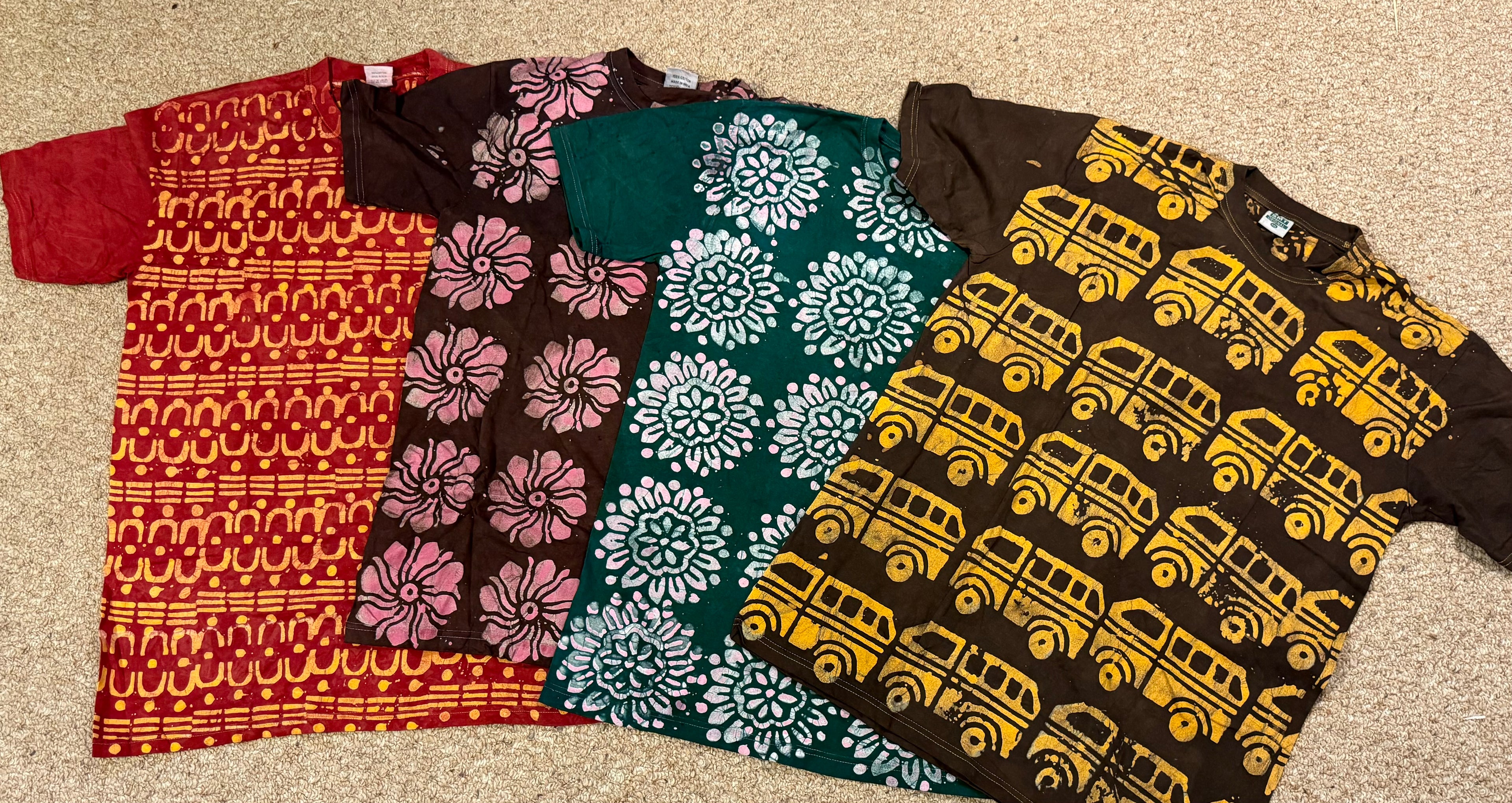 Adire Round Neck Batik Polo