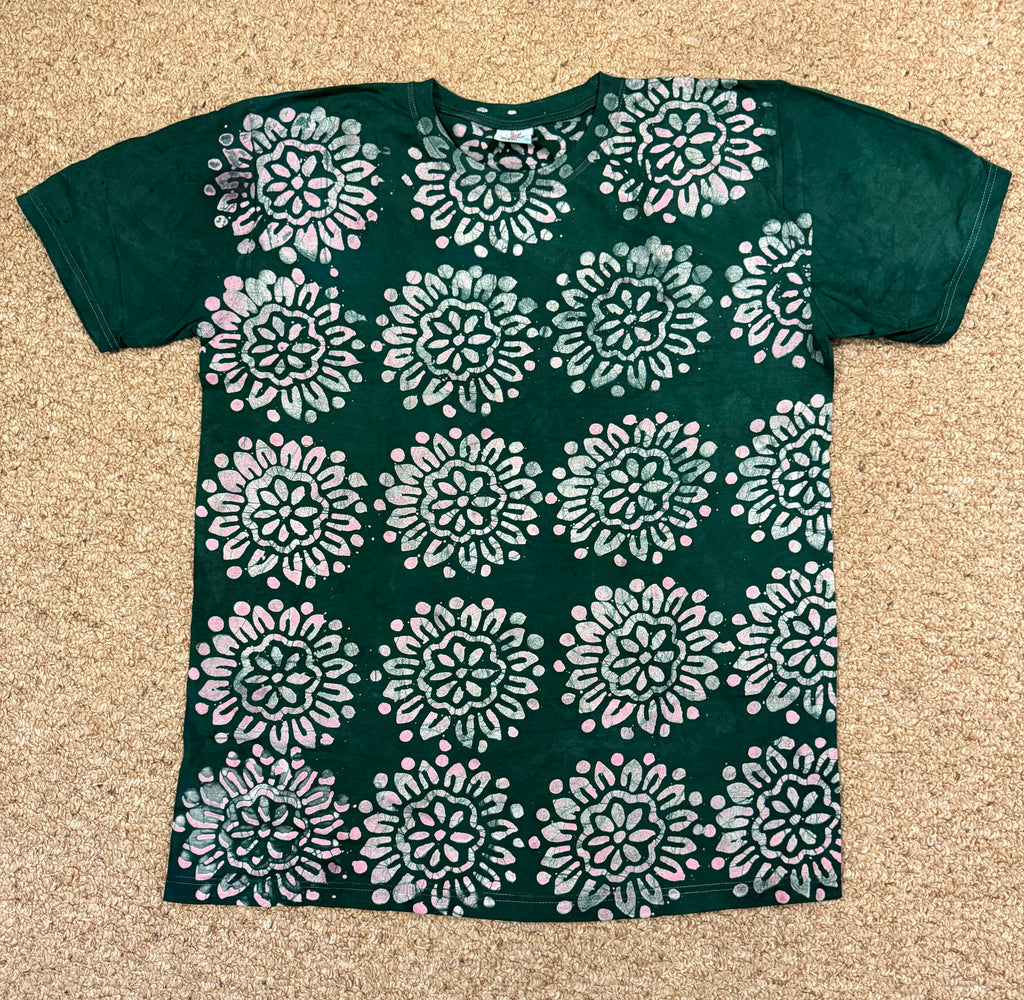 Adire Round Neck Batik Polo