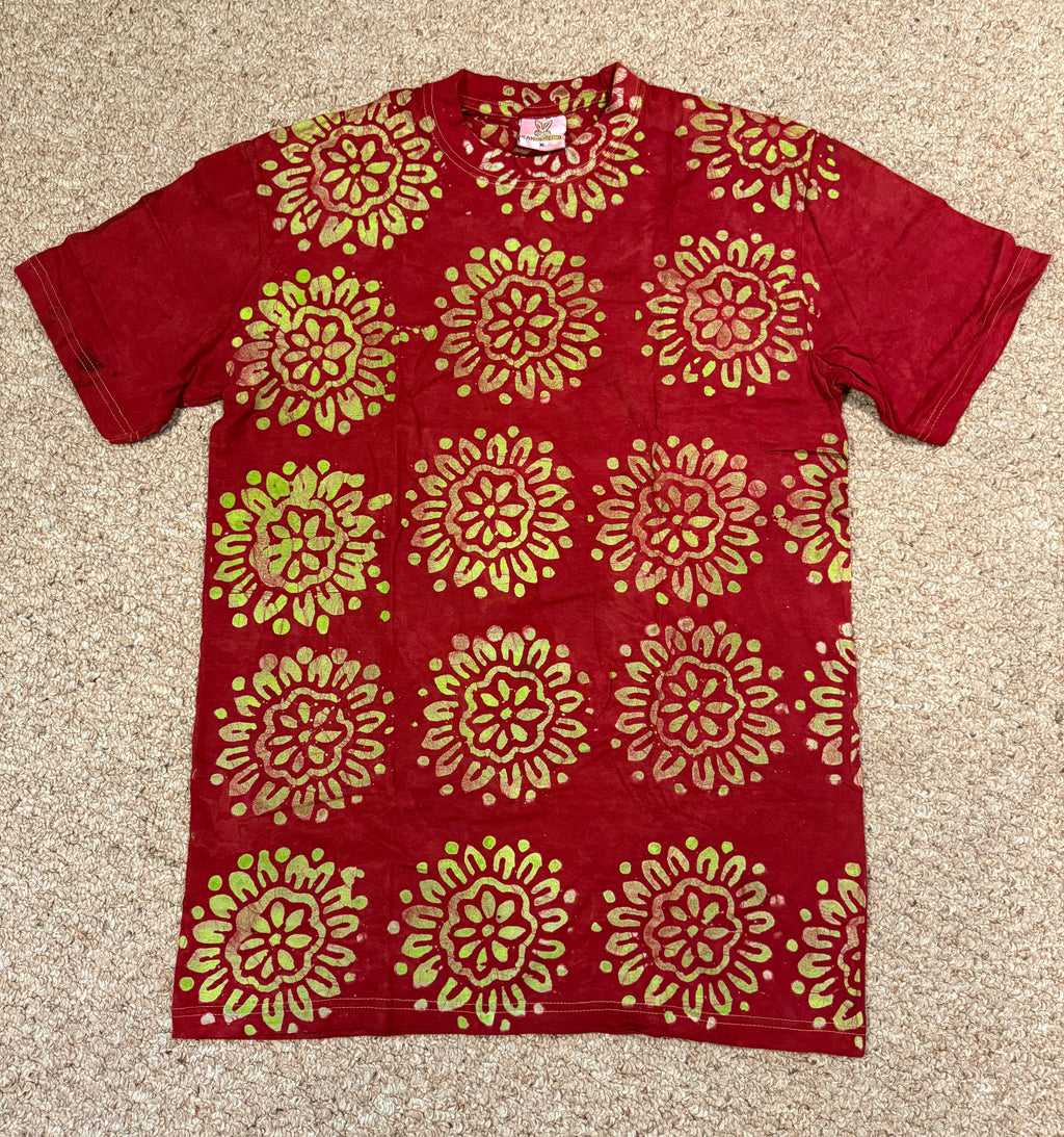 Adire Round Neck Batik Polo