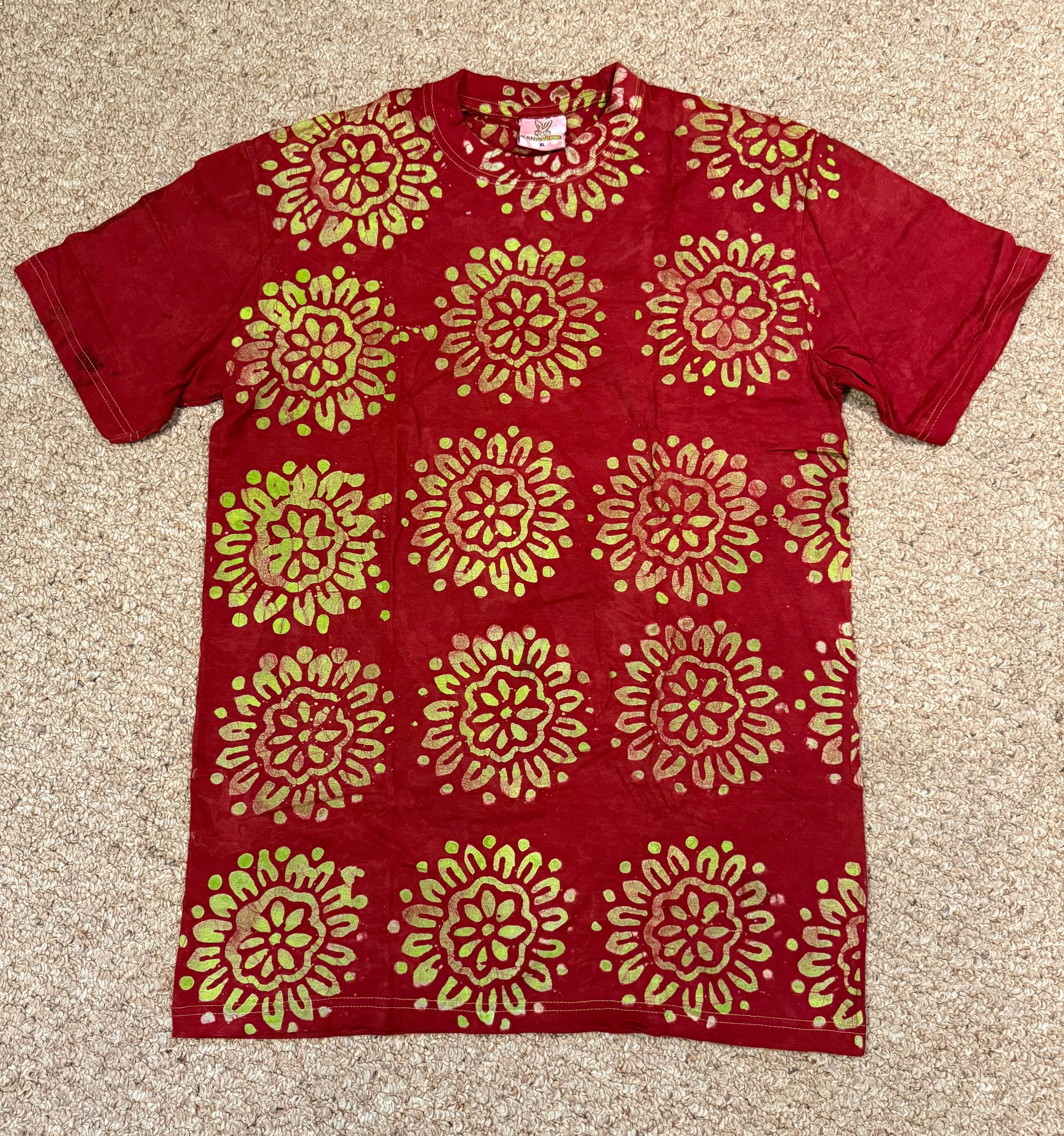 Adire Round Neck Batik Polo