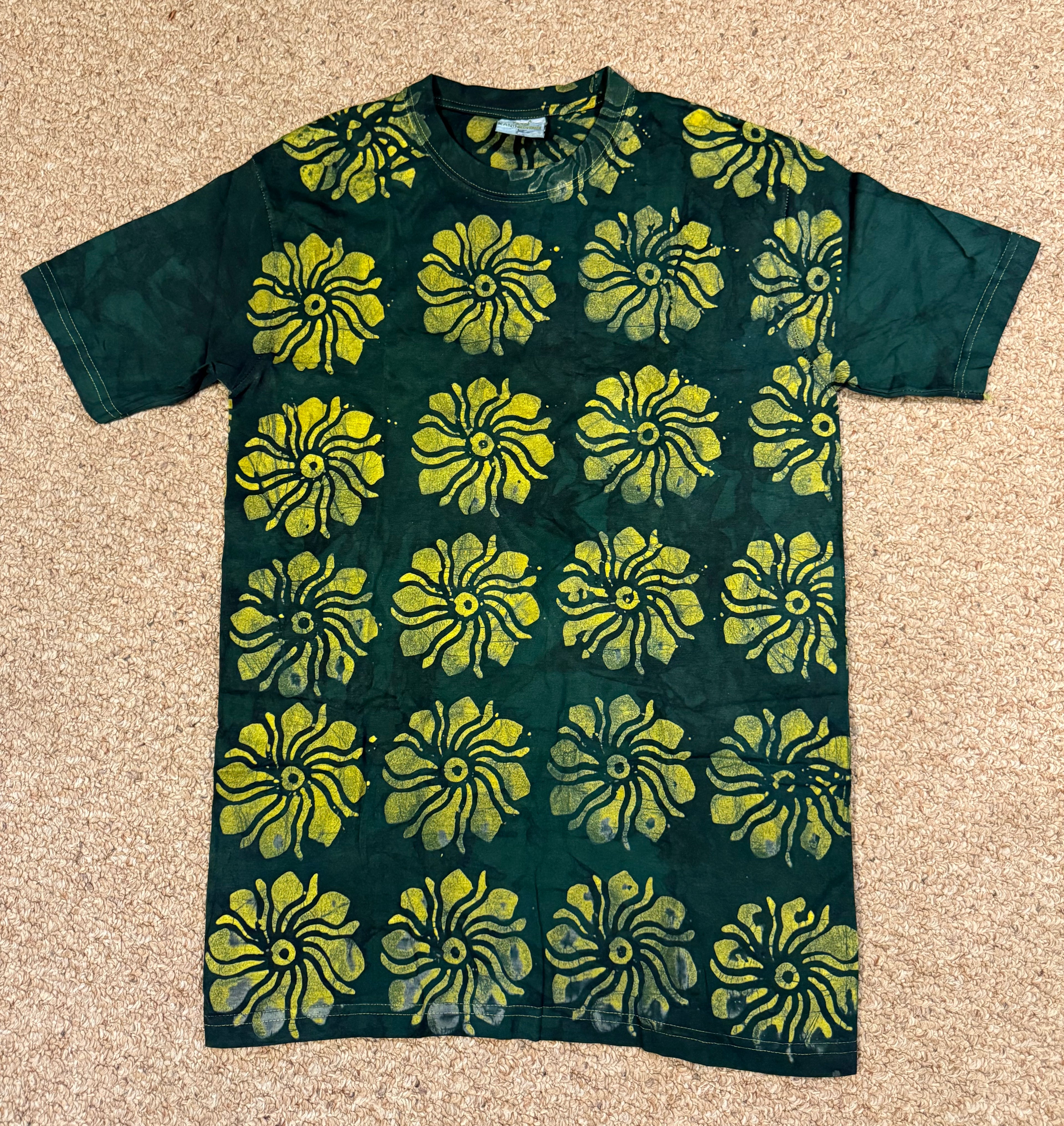 Adire Round Neck Batik Polo