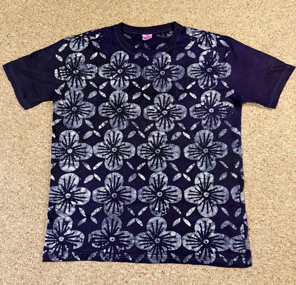 Adire Round Neck Batik Polo