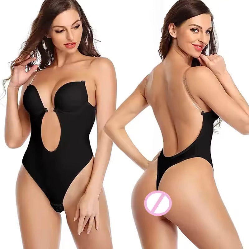 Women Full Body Shaper Bra Backless Bodysuit
