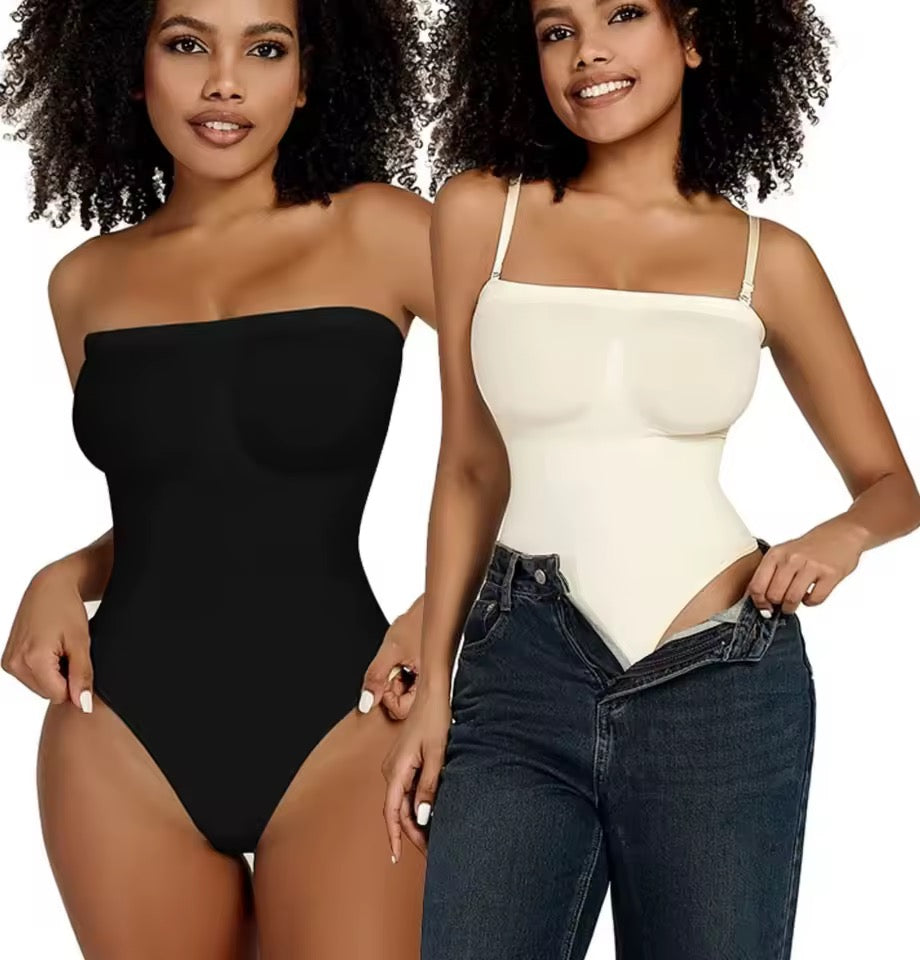 Off Shoulder Bodysuit Shapewear Women Tummy Control